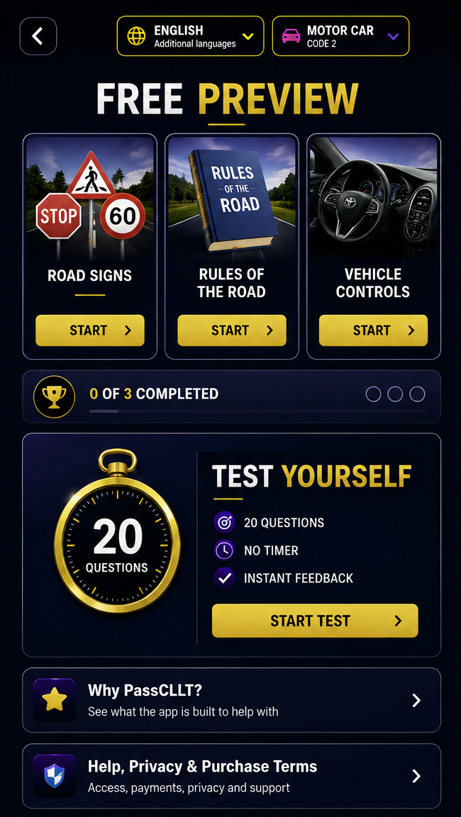 Free preview with PassCLLT